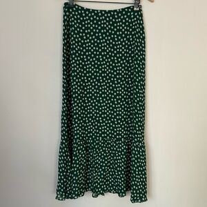 Reformation Green Floral Midi Skirt - Size 4